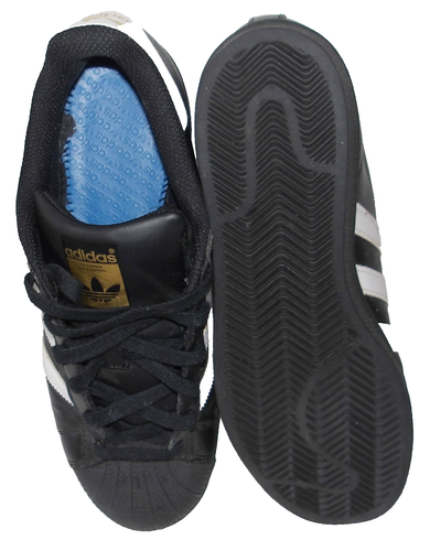 NEW ADIDAS SUPERSTAR MEN'S ADV BLACK LEATHER SKATEBOARDING SHOES 8 M, Missing In - Picture 3 of 5