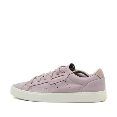 adidas Damen Sleek Sneaker Lila Leder Niedrigschaft Leicht EU 42 2/3 - Bild 1 von 4