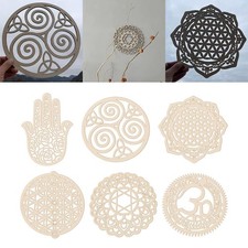 Scultura di Arte Della Parete in Legno Geometria Sacra Ciondolo Ornamento per