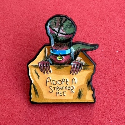 Pin, Badge, Anstecker, Serie, Stranger Things, Adopt A Stranger Pet, Demogorgon
