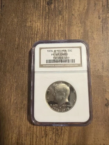 1976 S Silver 50c Pf 69 Cameo Kennedy