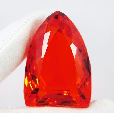 Certified 284.75 Ct Mexican Fire Opal Red Orange Tower Cut Natural Gems Huge