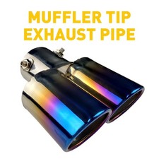 Universal Stainless Steel Suv Dual Exhaust Pipe Tail Muffler Tip Highquality Eah