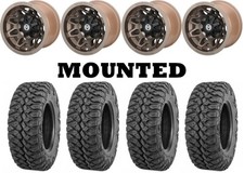 Kit 4 Quadboss Qbt846 Tires 28x10-14 On Moose 416x Bronze Wheels 1kxp Kit 4 Quadboss Qbt846 Tires 28x10-14 On Moose 416x Bronze Wheels 1kxp