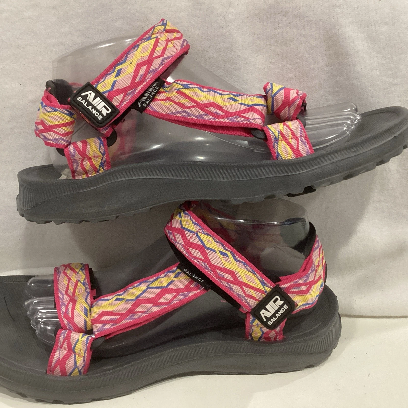 NEW BALANCE Sandali da donna Air Balance Slide sandalo da spiaggia rosa cinturino con gancio e passante taglia 10 NUOVI