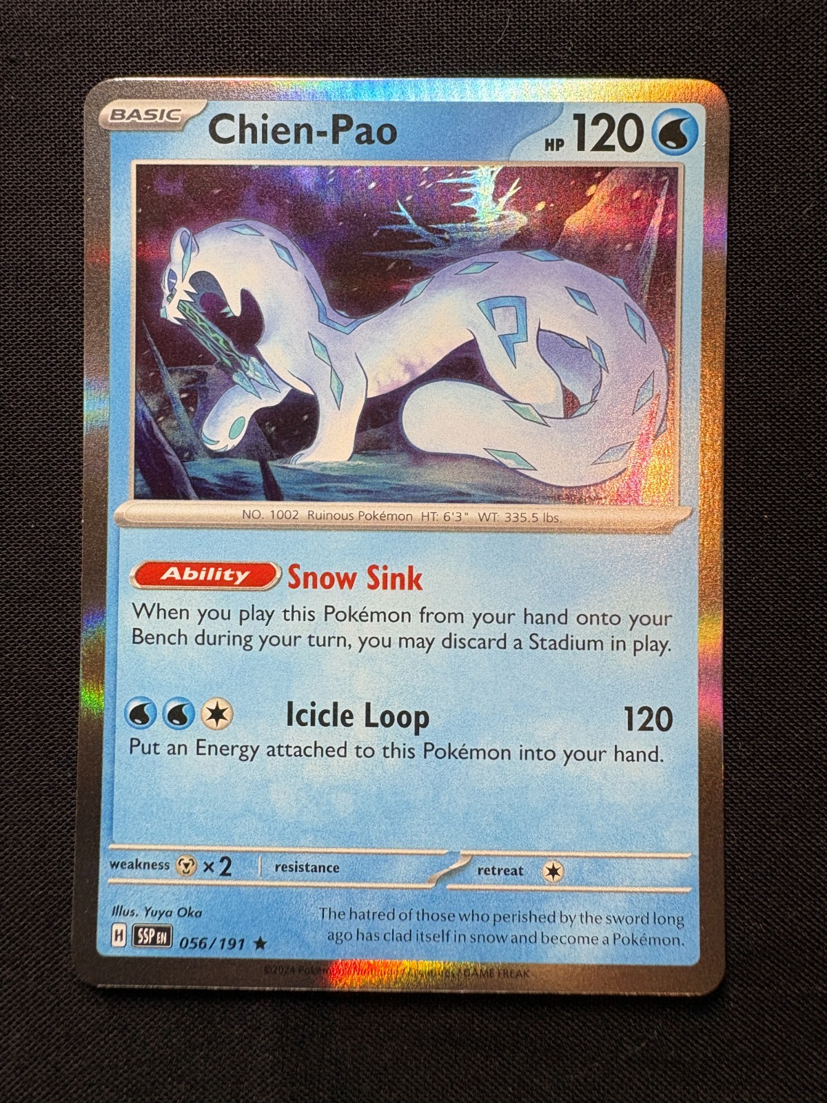 Chien-Pao 056/191 Holo Rare LP - Pokemon Scarlet & Violet Surging Sparks SSP