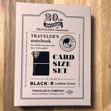 TRAVELER'S Notebook Card Size 20th Anniversary Set Black Limited Japan New