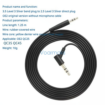Audio Cable for Bose QC35 QC35  QC45 NC700 Headphone