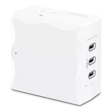 2-Outlet Wall Tap Surge Protector with 3-USB-C Ports, White