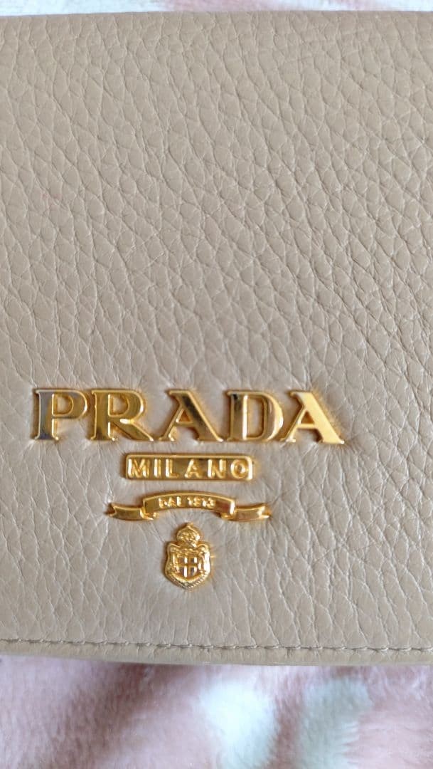 Prada Card Case Leather Unisex Slim Wallet, Used Condition thumbnail 2