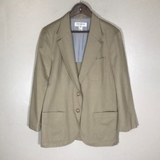 Jones New York Sport Women's 6 Blazer Tan Cotton Two Button Professional Office
