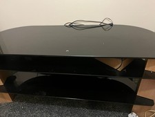 Black Glass TV Stand