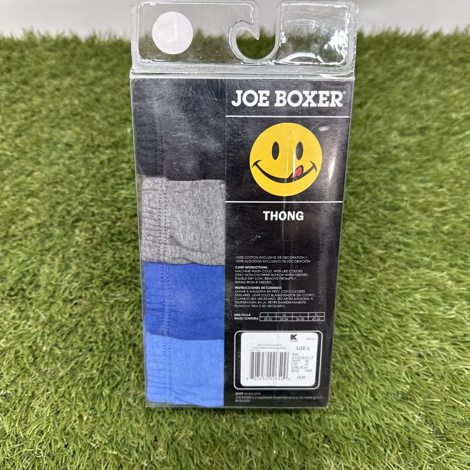 Vintage Kmart Joe Boxer Mens THONG Underwear 4 Pack 100% Cotton Size L 36-38 - Image 4 of 4
