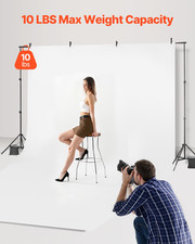 Backdrop Stand Background Stand Kit 6.5 x 10 ft for Party Photo Studio