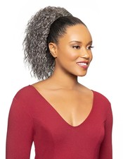 Foxy Silver DS16, PONYTAIL, Long, Medium, Curly, Wavy, Layered, Drawstring