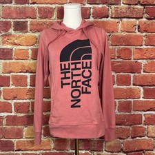 The North Face Women s Size Small Hoodie Half Dome Big Graphic Logo Peach