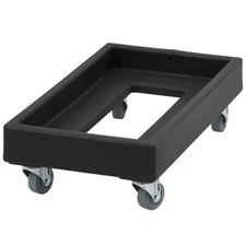 Cambro CD1327110 300 lb. Black Camdolly Milk Crate Dolly