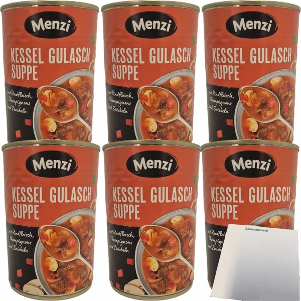 Menzi Kessel Gulaschsuppe Mit Rindfleisch 6Er Pack 6X400Ml Dose Usy Block-image