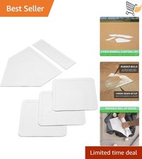 Baseball Softball 5 Piece Rubber Base Set for Kids Adults Portable Sturdy