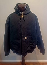Carhartt J131 BLK Size 2XL Hooded Jacket - Great Shape
