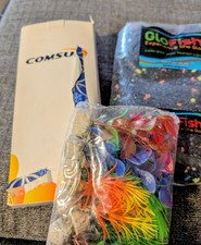 GloFish Aquarium Gravel 5 Lbs, fluorescents. LEDs, GloFish plants, Accessories