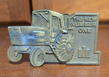 International Harvester "The New Number One" Leadership Belt Buckle - Tractor