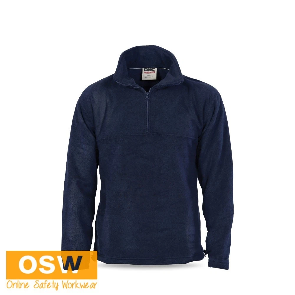 Unisex Half Zip Polar Fleece Jacket Warm Cozy Outdoor Pullover