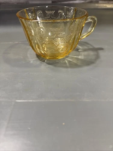 Vintage Depression Federal Glass Co. Madrid Amber Coffee/Tea Cup or Mug