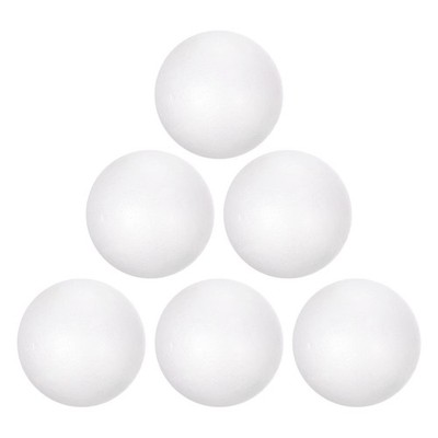 18Pcs 3'' White Foam Balls Polystyrene Solid  for Art and Decorations