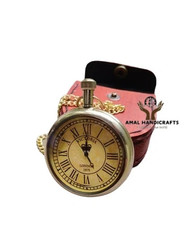 AMAL Antique Nautical Brass elgin Pocket Watch Collectible Best Anniversary Gift