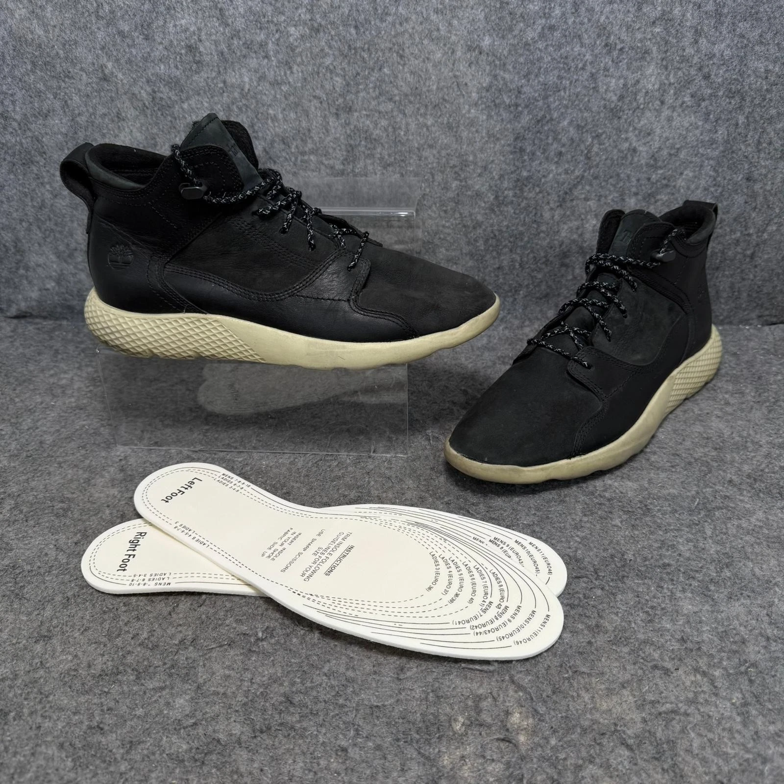 Timberland Scarpe da Ginnastica Uomo Taglia UK 7 Nero Pelle A1HS1 Flyroam Oxford Sneakers