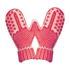 A Pair The Naughty List Mittens  Cozy Knit with a Hidden Attitude Pink    