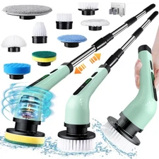 Electric Spin Scrubber Cordless for Cleaning Bathroom Power Shower with Long