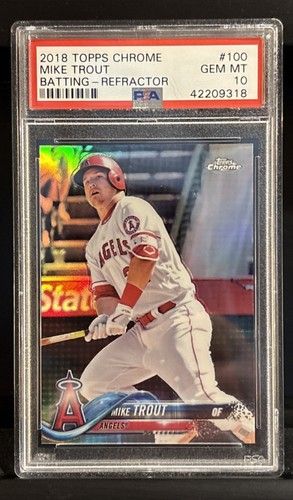 2018 Topps Chrome - Mike Trout #100 Refractor PSA 10 Angels