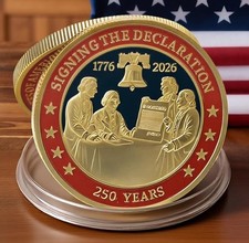 1776-2026 US 250th Anniversary Signing Declaration Independence July 4th COIN