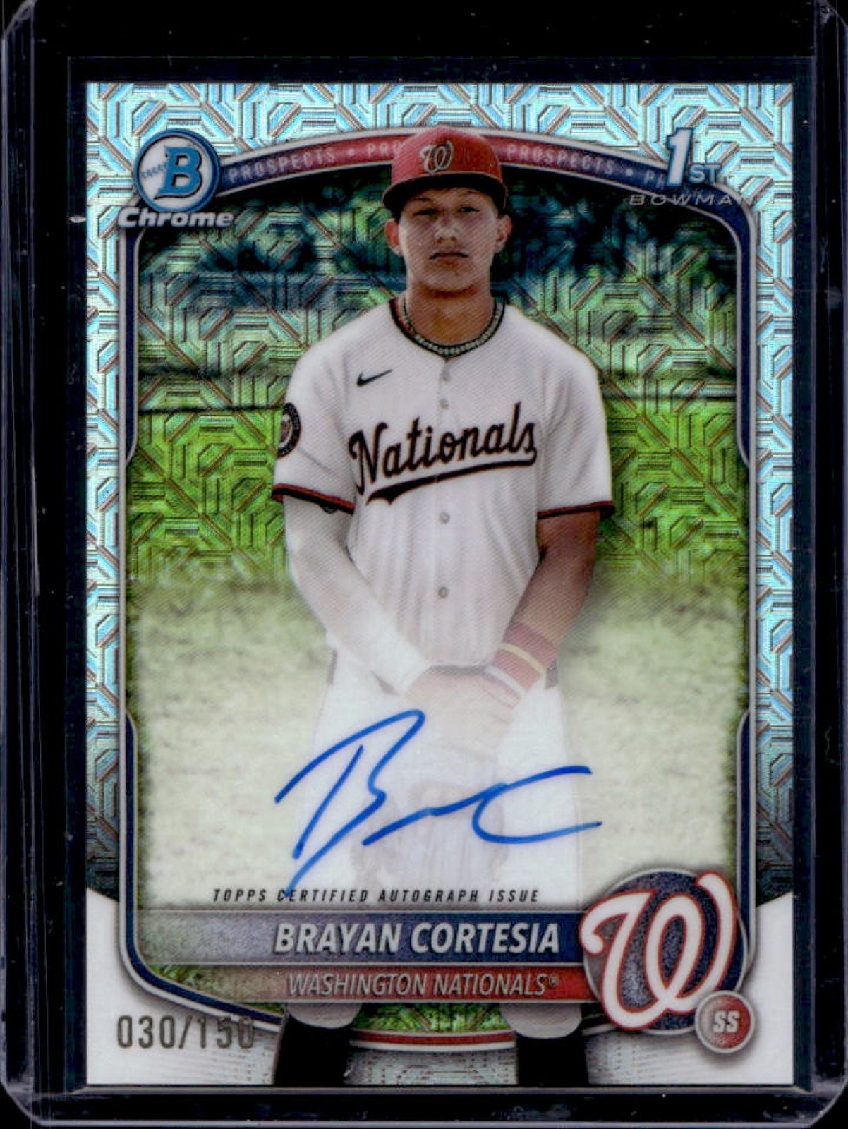 2025 Bowman Chrome Brayan Cortesia Auto HTA Choice Refractor 1st #30/150