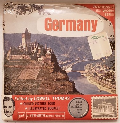 GAF View-Master Germany Coin & Stamp~3 Reels Packet Complete~1960s