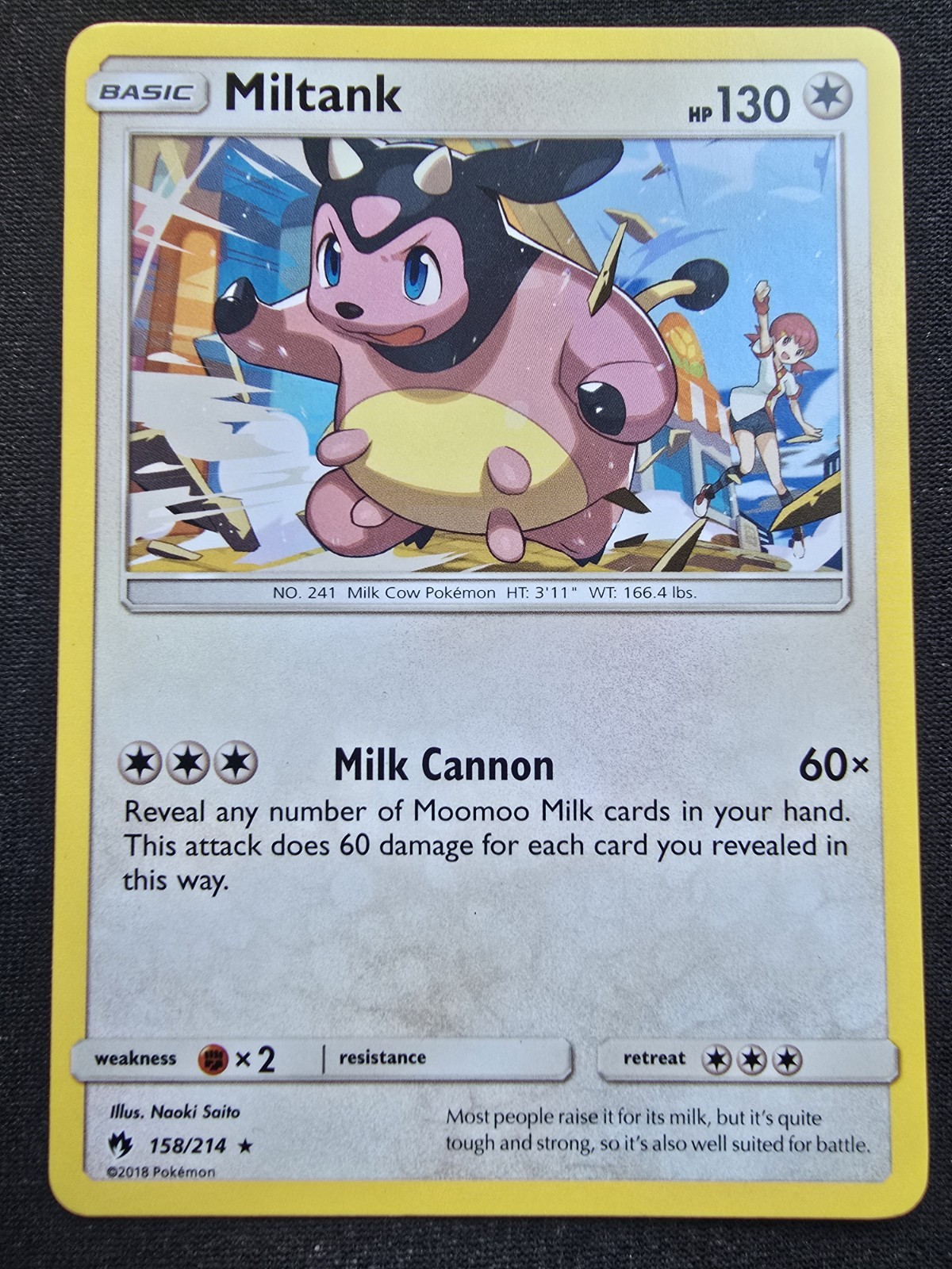 Miltank - 158/214 - S&M: Lost Thunder *NM* Pokémon TCG