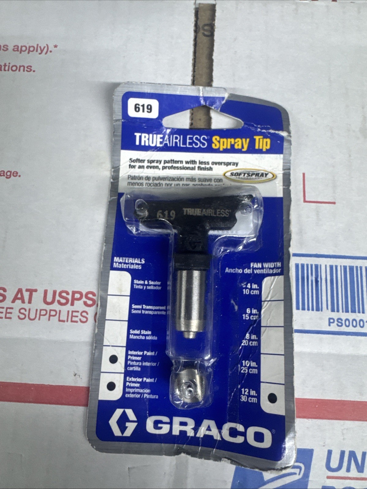 Graco 619 True Airless Spray Tip 12 in 30 cm TRU619 - New Se