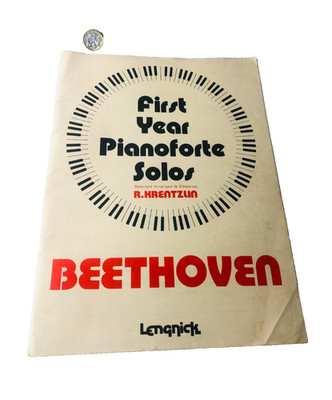 Noten Erstes Jahr Klavier Soli Beethoven Vintage ra