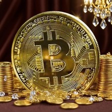 Gold Plated Bitcoin Coin Physical Btc Casascius Metal Commemorative Crypto Gift