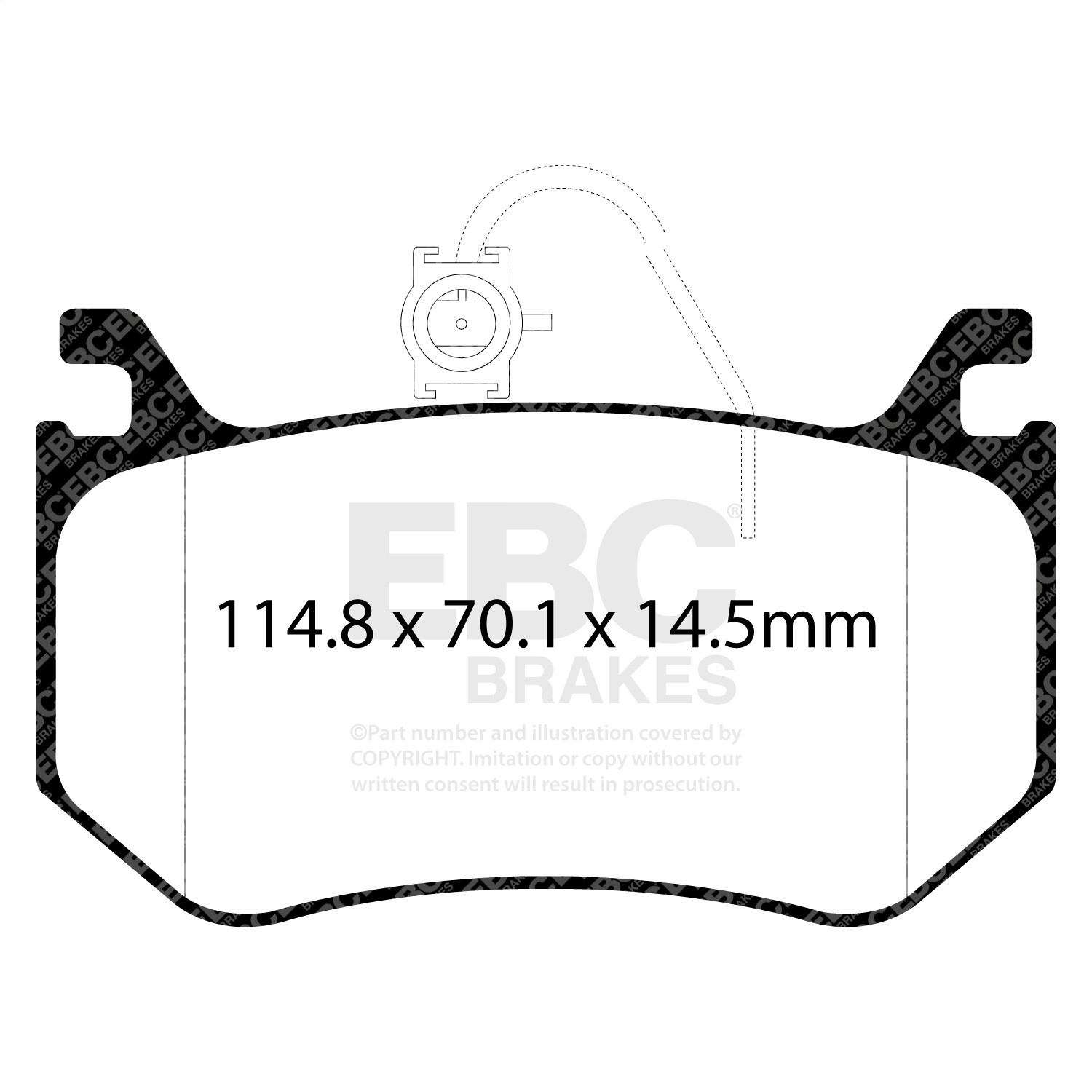 EBC Brakes DP42326R Yellowstuff Street And Track Brake Pads Fits Giulia Stelvio