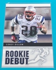 2005  Upper Deck Rookie Debut #59 Corey Dillon Patriots Football Card J4. rookie card picture
