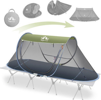 Pop-Up Mosquito Tent: 1 Person Camping Tent with Bug Screen Net Adults Fits for