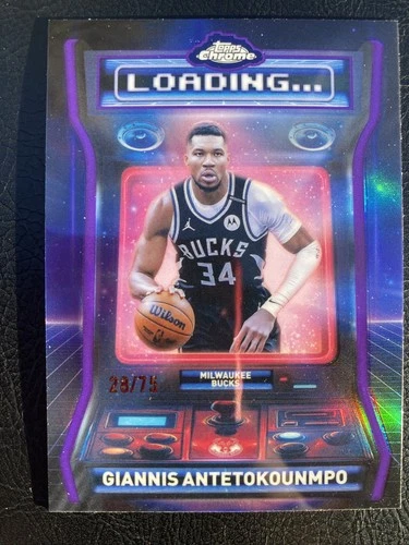 2025 Topps Chrome Giannis Antetokounmpo Refractors Purple (RAW)