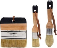 3 StüCk Kreide- Und Wachs-Pinsel, Borsten, Schablonenpinsel FüR HolzmöBel, He
