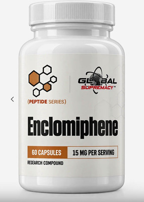 Global Supremacy Enclomiphene 15mg Capsules 60 Count Unisex Supplement