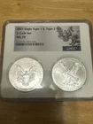 U.S. Mint 2021 American Silver Eagle Type 1 & 2 2-Coin Set NGC MS70