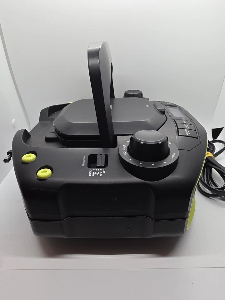 Boombox Jensen CD575 CD AM/FM Green & Black With Power Cord Tested & Working EUC - Image 3 of 4