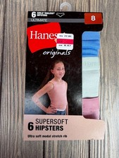 Hanes Originals Supersoft Hipsters 6 Pack Size 8